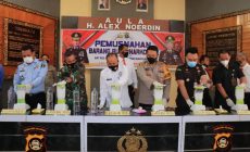 Polres Muba dan Forkompinda Musnahkan 1,5 Kilogram Sabu-Sabu