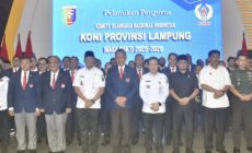 Ketua DPRD Provinsi Lampung Diwakili M. Syukron Muchtar Hadiri Pelantikan Pengurus KONI Provinsi Lampung Masa Bakti 2025–2029