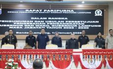 Rapat Paripurna DPRD Usulan Persetujuan Pengesahan Pengangkatan Rahmat Mirzani Djausal dan Jihan Nurlela