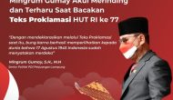 Permalink to Mingrum Gumay Bacakan Teks Proklamasi di HUT Ke-77