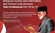 Mingrum Gumay Bacakan Teks Proklamasi di HUT Ke-77