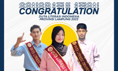 Tiga Mahasiswa Unila Ukir Prestasi sebagai Duta Literasi Indonesia Provinsi Lampung 2023