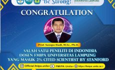 Permalink to Dosen Unila Masuk Peneliti Top 2% Dunia