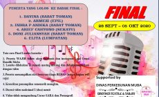 Permalink to Enam Peserta Lomba Karaoke On Air HUT RGR Muba Masuk Final