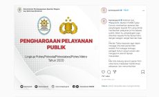 Polres Tulang Bawang Raih Penghargaan Kategori Baik Pelayanan Publik dari Kementerian PANRB