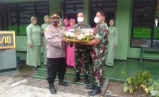 Permalink to Kapolsek Lobar AKP Eddy Sumartono, S.H,” Memperingati HUT TNI Ke 77″. Di Koramil Kademangan