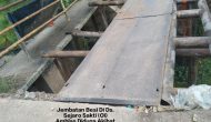 Permalink to Diduga Akibat Dilewati Tronton Pasir Jembatan Besi Didesa Sejaro Sakti Amblas, Pihak HKA Lepas Bertanggungjawab
