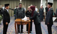 Sekdaprov Lampung Lantik Pejabat Administrator dan Pengawas di Lingkungan Pemprov Lampung