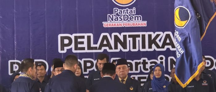 M. Nasir Ucapkan Selamat Atas Pelantikan Pengurus DPD Partai NasDem Kota Metro Priode 2025-2029