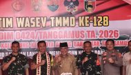 Dandim 0424/Tanggamus Sambut Tim Wasev Pusterad di Lokasi TMMD ke-128 Pekon Kalimiring