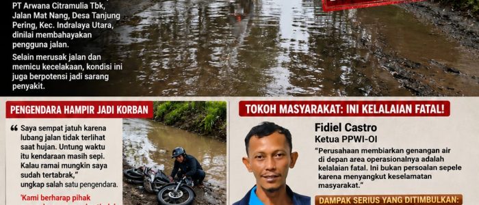 PT Arwana Bantah Jadi Penyebab Genangan Air, Namun Warga Tetap Soroti Kondisi Jalan yang Membahayakan PT Arwana Bantah Jadi Penyebab Genangan Air, Namun Warga Tetap Soroti Kondisi Jalan yang Membahayakan