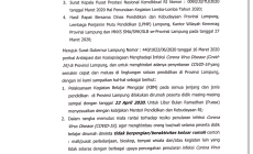 Permalink to Pemprov Lampung Perpanjang Libur Sekolah SMA/SMK/SLB Sampai 22 April