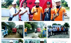 Perangi Covid 19. PT. SPF Peduli Bersama Projo OI Lakukan Penyemprotan Disenfektan Bersenambungan Didesa Palemraya