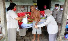 ASN Polres Tulang Bawang Bagikan Paket Sembako, Berikut Lokasinya