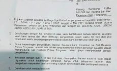 Permalink to Laporan Tindak Pidana Pemalsuan Dokumen “Polres Pringsewu Akan Gelar Perkara”