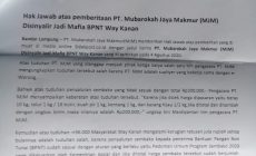 Permalink to Hak Jawab PT.Mubarokah Jaya Makmur, Atas Pemberitaan PT.Mubarokah Jaya Makmur (MJM) Diduga Jadi Mafia BPNT Way Kanan